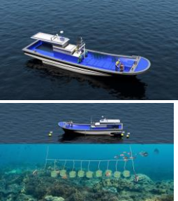 Net fish trap ship and its work mimetic diagram