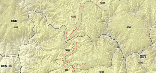 춘천호 수산자원보호구역경계 지도이미지