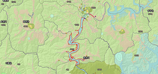 춘천호 토지피복도 지도이미지