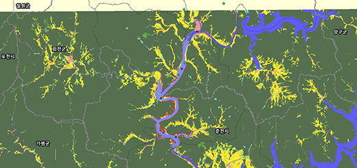 춘천호 용도&middot;지역지구 지도이미지