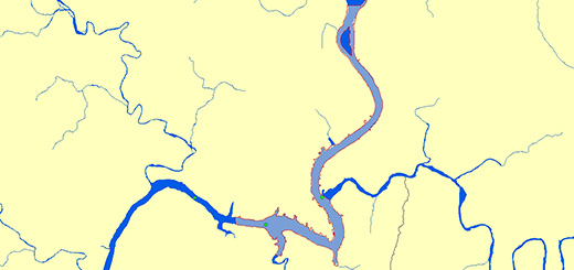 청평호 조사지점 지도이미지