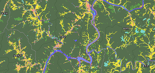 청평호 용도&middot;지역지구 지도이미지