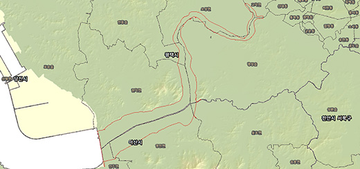 아산호(평택호) 수산자원보호구역경계 지도이미지