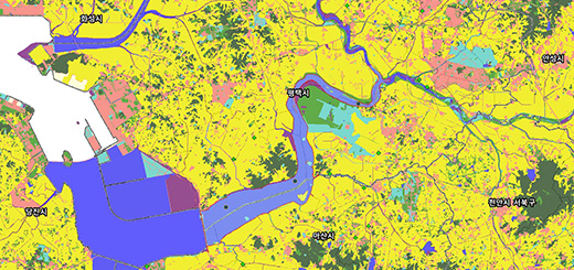 아산호(평택호) 용도&middot;지역지구 지도이미지