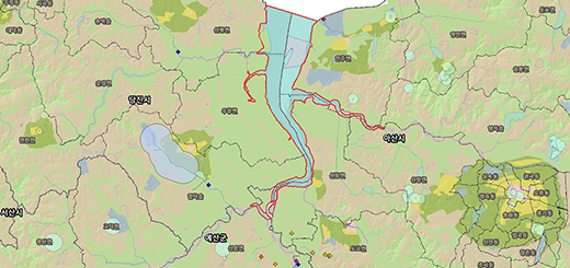 삽교호 토지피복도 지도이미지