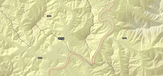 괴산호 수산자원보호구역경계 지도이미지