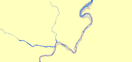 괴산호 조사지점 지도이미지