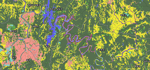 대청호 용도&middot;지역지구 지도이미지