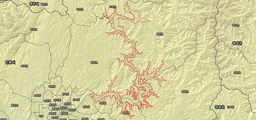 안동호 수산자원보호구역경계 지도이미지