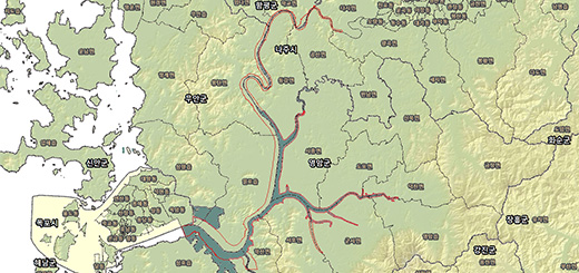영산호 수산자원보호구역경계 지도이미지