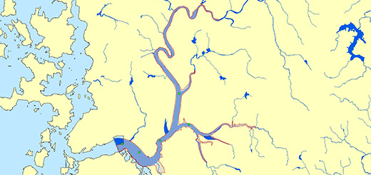 영산호 조사지점 지도이미지