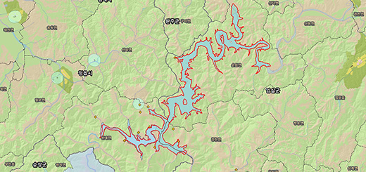 운암호(옥정호) 토지피복도 지도이미지
