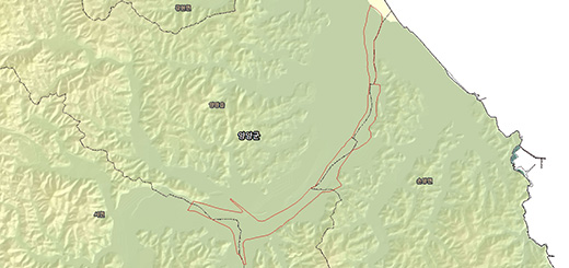 남대천 수산자원보호구역경계 지도이미지