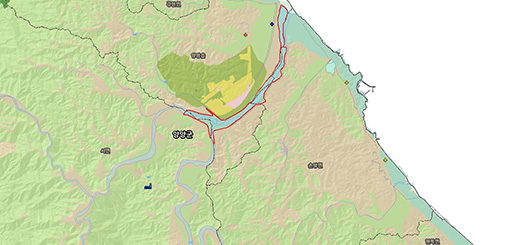남대천 토지피복도 지도이미지