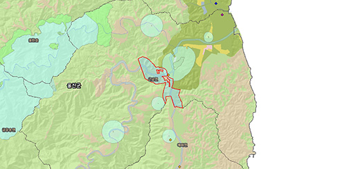 왕피천 토지피복도 지도이미지