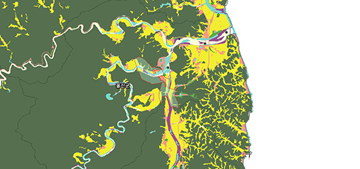 왕피천 용도&middot;지역지구 지도이미지