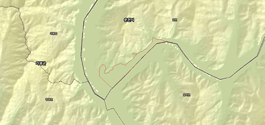 홍천강 수산자원보호구역경계 지도이미지