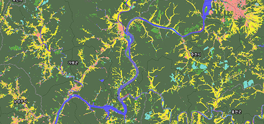 홍천강 용도&middot;지역지구 지도이미지