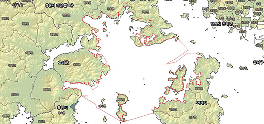 진동만 수산자원보호구역경계 지도이미지