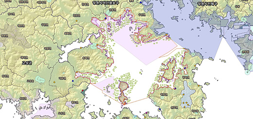 진동만 토지피복도 지도이미지