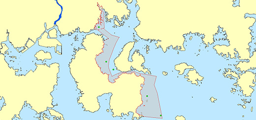 남해&middot;통영I 조사지점 지도이미지