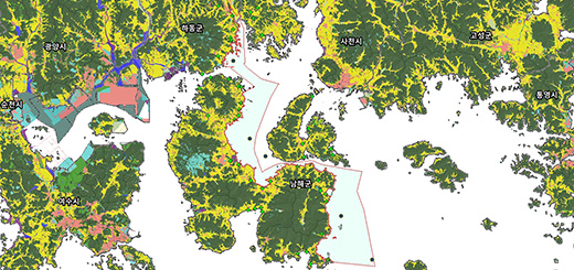 남해&middot;통영I 어장정보 및 보호구역 현황 지도이미지