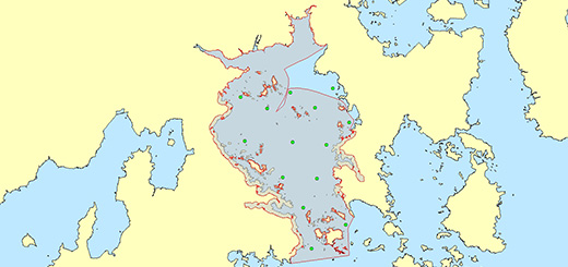 여자만 조사지점 지도이미지