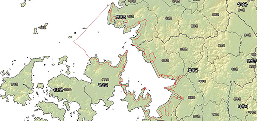 함평만 수산자원보호구역경계 지도이미지