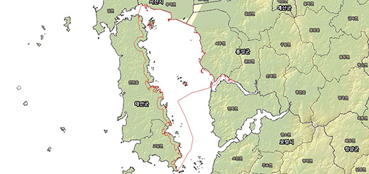 천수만 수산자원보호구역경계 지도이미지