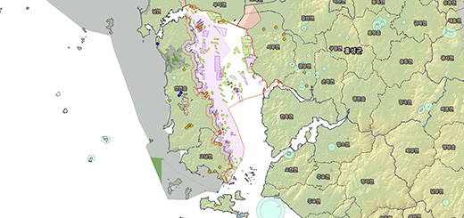 천수만 토지피복도 지도이미지