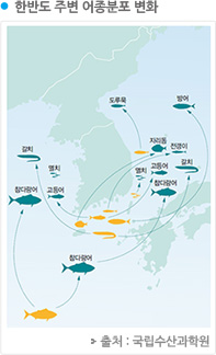 한반도 주변 어종분포 변화